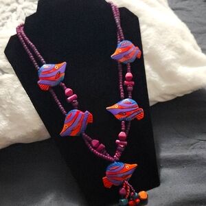 Tropical Fish Beaded Necklace